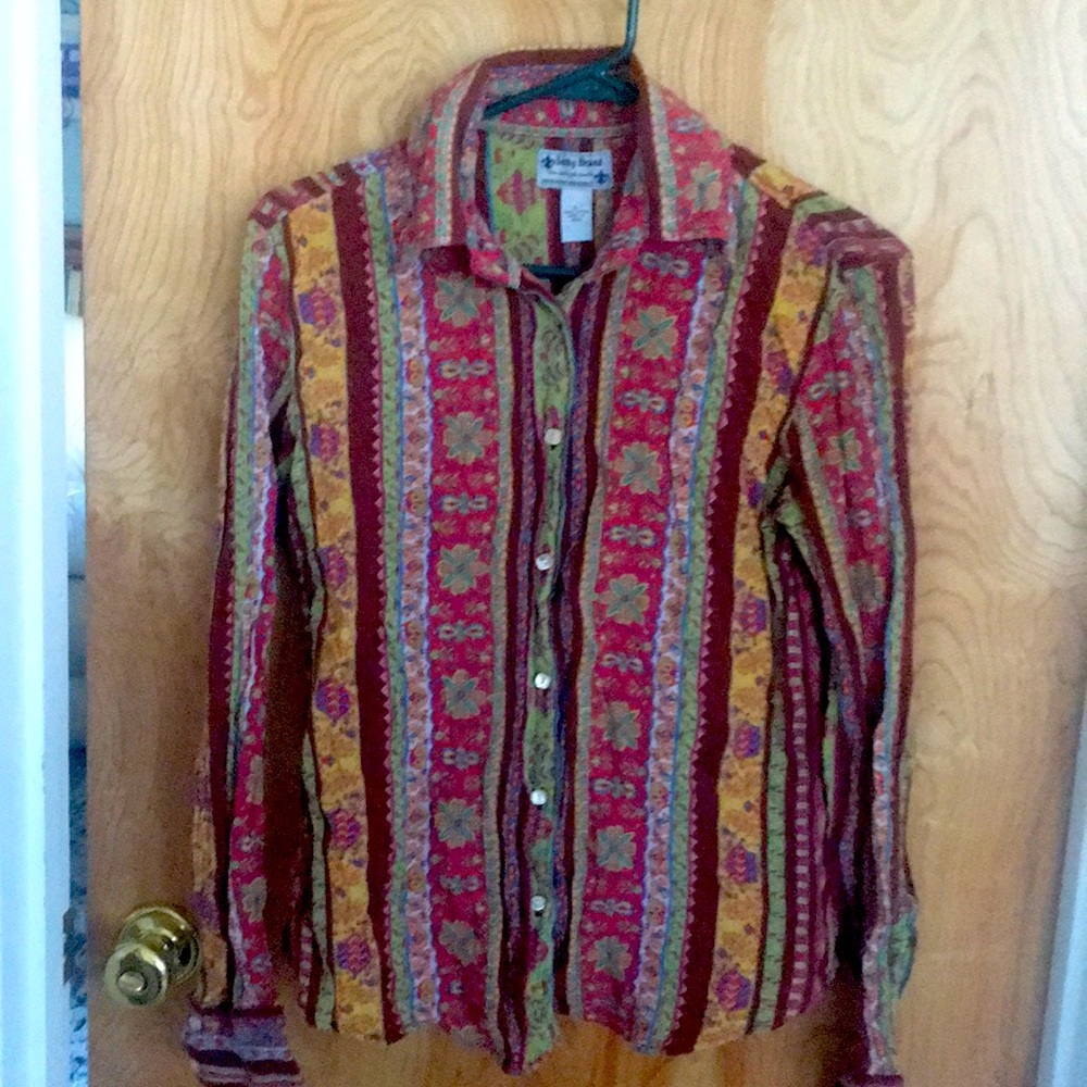 Vintage Lucky Brand Cotton Crinkle Shirt